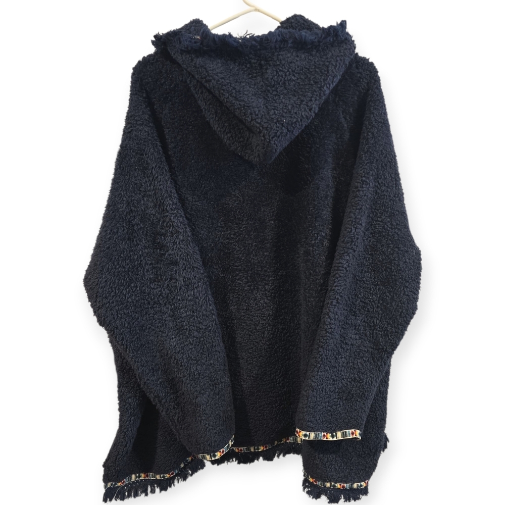 Natural Life Navy Sherpa hoodie‎ One Size and Small Reuseable Bag - Picture 5 of 10